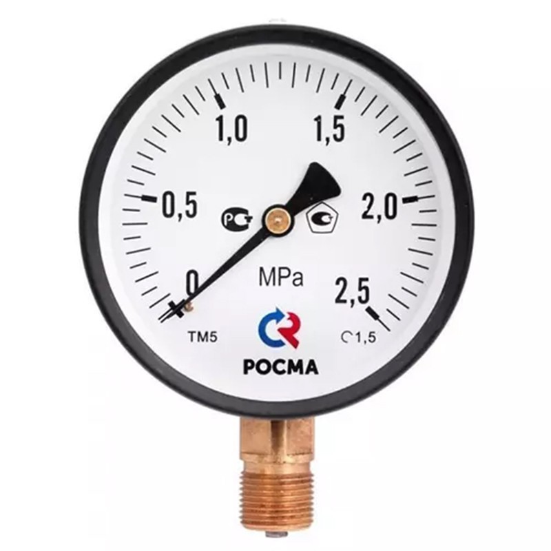 Мановакуумметр Росма ТМВ-510Р.00 общетехнический, 100мм, -0.1-0.06МПа, резьба M20x1,5, радиальный, класс точности 1,5-1