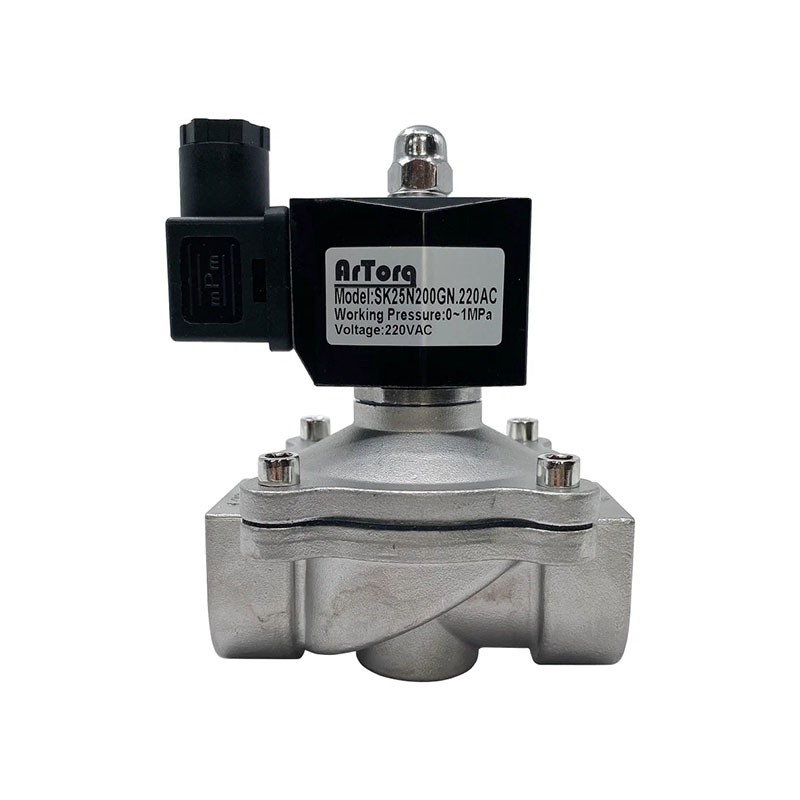 Соленоидный клапан Artorq SK DN 15 PN 10 из нержавеющей стали G-1/2'' нормально закрытый AC220В NBR до 80гр.-1