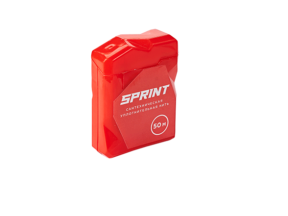 сантехническая нить для герметизации резьбы Sprint 50м в многоразовом боксе блистер купить в Ярославле | "Проконсим"