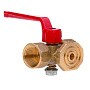 Кран латунный шаровой 11Б18бк(ф)2 DN 15 PN 16 под манометр G1/2''хG1/2'' с контрольным фланцем муфта-муфта рычаг Пензапромарматура купить в Ярославле | "Проконсим"