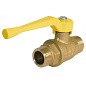 Кран латунный шаровой газовый 11Б27п DN15 PN40 рычаг штуцер-штуцер БАЗ Standart купить в Ярославле | "Проконсим"