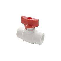 Краны шаровые ПП DN 20-25 PN 25 полупроходные белые с красной ручкой Valfex купить в Ярославле | "Проконсим"