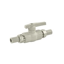 Краны шаровые ПП DN 20-32 PN 25 с двусторонним разъемным соединением серые Valfex купить в Ярославле | "Проконсим"