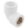 Угольник комбинированный ПП 20-1/2'' PN 25 с внутренней резьбой белый РТП 10790 купить в Ярославле | "Проконсим"