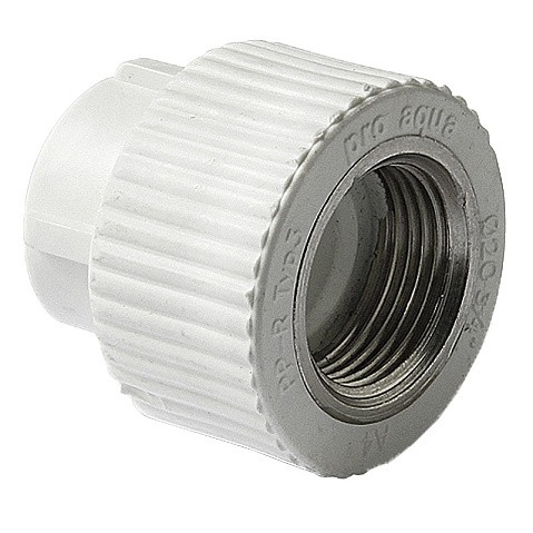 Муфта комбинированная ПП 32-3/4'' PN 25 с внутренней резьбой белая Pro Aqua PA22016P купить в Ярославле | "Проконсим"