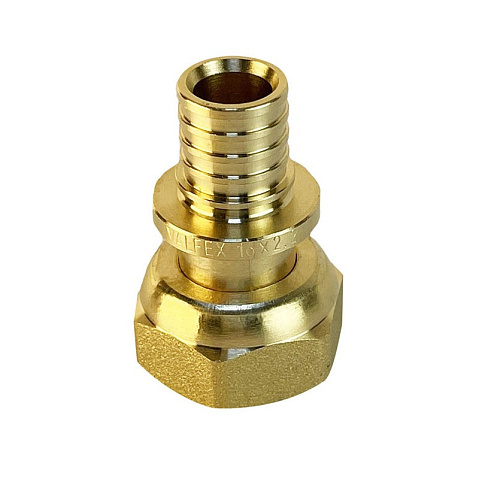Муфта латунная для PEX труб 16-1/2'' PN 16 S-2,2мм переходная  с накидной гайкой Valfex VF.422.AF купить в Ярославле | "Проконсим"