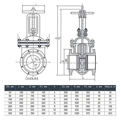 Задвижка чугунная 30ч6бр DN 100 PN 16(10) фланцевая параллельная ЛМЗ Семенов купить в Ярославле | "Проконсим"