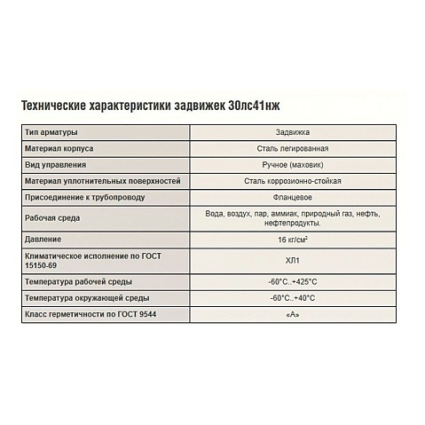 Задвижка стальная 30лс41нж DN 80 PN 16 класс ''А'' исполнение ХЛ1, L=210мм САЗ АВАНГАРД купить в Ярославле | "Проконсим"