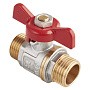 Кран латунный шаровой MVI AquaHit BV.315.04 DN 20 PN 25 бабочка штуцер-штуцер полнопроходной никелированный купить в Ярославле | "Проконсим"