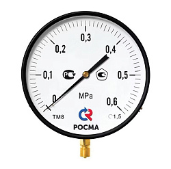  Манометр Росма ТМ-810Р.00 котловый, 250мм, 0-0.25МПа, резьба M20x1,5, радиальный, класс точности 1,5 (930093048) со склада Проконсим в Ярославле