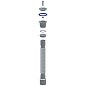 Сифон гофрированный Unicorn D220Р, 40х50 гибкий отвод, 1 1/2'' х40 пластиковая чашка, 800мм купить в Ярославле | "Проконсим"