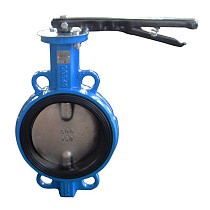 Затвор дисковый поворотный DN 150 PN 16 межфланцевый с диском из чугуна уплотнение-NBR ручной Seagull купить в Ярославле | "Проконсим"
