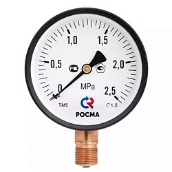  Мановакуумметр Росма ТМВ-610Р.05 общетехнический, 150мм, -0.1-1,5МПа, резьба M20x1,5, с электронной приставкой тип V, радиальный, класс точности 1,5 (930099128) со склада Проконсим в Ярославле