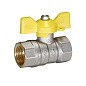 Кран латунный Temper серия 83 DN25 PN40 никелированный газовый бабочка м-м ГОСТ Р 59553 купить в Ярославле | "Проконсим"