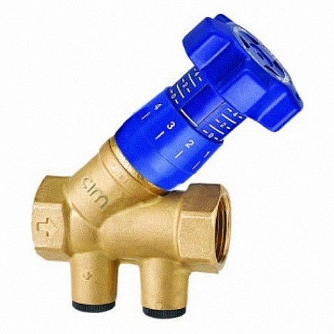 Клапан латунный MVI BL.220.05, DN 20 PN 25, балансировочный Kvs 5,33 м3/ч, муфтовый, наклонный купить в Ярославле | "Проконсим"