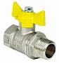 Краны латунные шаровые газовые 11Б27фт1М DN 15-32 PN 40 никелированные бабочка муфта-штуцер Valfex.278 Standart ГОСТ Р 59553 купить в Ярославле | "Проконсим"