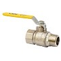 Кран латунный шаровой газовый MVI BV.812 DN 15 PN 25 никелированный полнопроходной муфта-штуцер рычаг купить в Ярославле | "Проконсим"