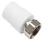 Муфта комбинированная ПП 20-3/4'' PN 25 с накидной гайкой белая VALFEX  купить в Ярославле | "Проконсим"