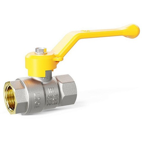 Кран латунный шаровой LD Pride GAS DN40 PN 25 никелированный рычаг муфта-муфта купить в Ярославле | "Проконсим"