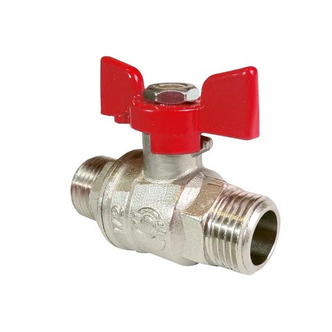 Кран латунный шаровой Valfex Premium.219.NB1 усиленный Н 11Б27фт1М DN 20 PN 40 никелированный штуцер-штуцер бабочка купить в Ярославле | "Проконсим"