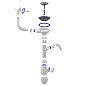 Сифон для мойки Unicorn В430V, без отвода, 3 1/2'' х40 с отводом для стиральной машины, прямоугольный перелив купить в Ярославле | "Проконсим"