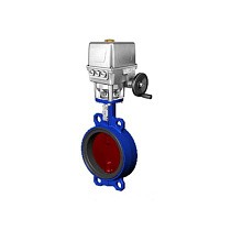 Затвор дисковый поворотный DN 300 PN 16 межфланцевый с диском из чугуна с электроприводом Tecfly VPI 4448 купить в Ярославле | "Проконсим"
