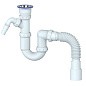 Сифон для умывальника Unicorn Y320V, 40х50 гибкий отвод, 1 1/2'' х40 чаша из нержавеющей стали с отводом для стиральной машины купить в Ярославле | "Проконсим"