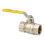 Кран латунный шаровой газовый MVI BV.811 DN 15 PN 25 никелированный полнопроходной муфта-муфта рычаг
