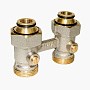 Узел нижнего подключения Vekotrim DN 15 PN 10 прямой двухтрубный 20-3/4'' под евроконус, муфта