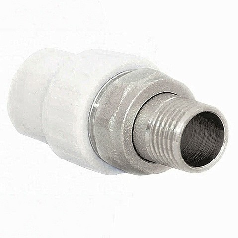 Муфта для радиатора ПП 25-3/4'' PN 25 с американкой белая РТП 14628 купить в Ярославле | "Проконсим"