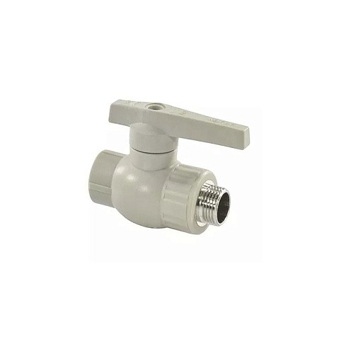 Кран шаровой комбинированный НР VALFEX 25 PN 25 G-3/4'' НР серый купить в Ярославле | "Проконсим"