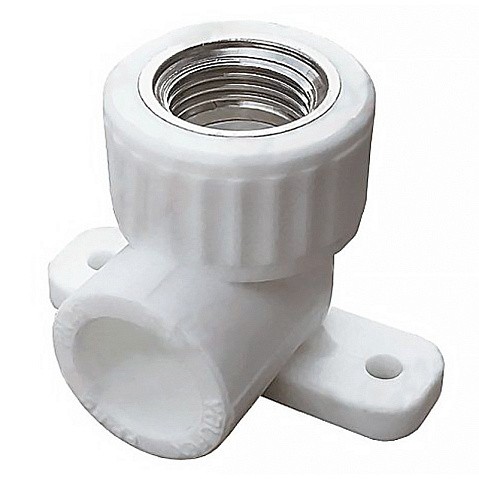 Угольник установочный ПП 25-1/2'' PN 25 с внутренней резьбой белый VALFEX  купить в Ярославле | "Проконсим"