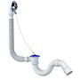 Сифон для ванны Unicorn S33 40х50 отвод 45гр. 1 1/2'' х40 чаша из нержавеющей стали круглый перелив