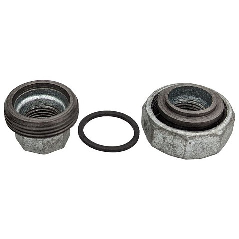 Американка чугунная DN 15-50 PN 16 оцинкованная муфта-муфта с плоской прокладкой Fittex Plus купить в Ярославле | "Проконсим"