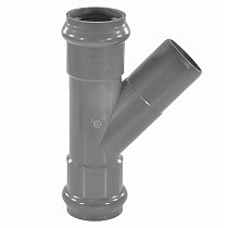 Тройники НПВХ раструбные SDR26 45гр. DN 110-160 PN 10 Хемкор купить в Ярославле | "Проконсим"