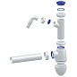 Сифон для умывальника Unicorn А510V, 40х40 прямой отвод, 1 1/2'' х40 с отводом для стиральной машины преходник 40х32 купить в Ярославле | "Проконсим"