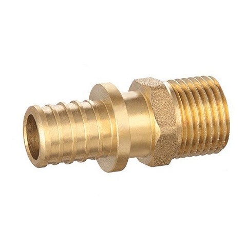 Муфта латунная для PEX DN 16 с наружной резьбой 3/4'' под надвижную гильзу PLP купить в Ярославле | "Проконсим"