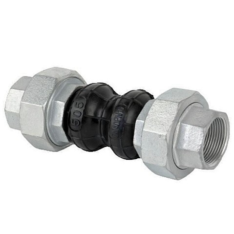 Компенсатор EPDM с оцинкованными чугунными резьбовыми патрубками DN 15 PN 16 Рашворк 505-015-16 купить в Ярославле | "Проконсим"
