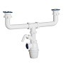 Сифон для двойной мойки бутылочный ORIO K-4059 1 1/2 выпуски нж D70, с 1 отводом купить в Ярославле | "Проконсим"