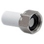 Штуцер для водосчетчика ПП 20-3/4'' PN 25 с накидной гайкой белый РТП 10852