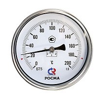 Термометр биметаллический РОСМА БТ-51.211, 100мм, осевой купить в Ярославле | "Проконсим"