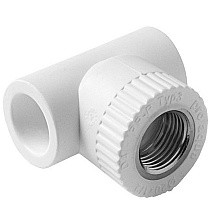 Тройник комбинированный ПП 32-1/2'' PN 25 с внутренней резьбой белый Pro Aqua PA24015 купить в Ярославле | "Проконсим"