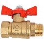 Кран латунный шаровой 11Б27фт1М DN 15 PN 40 бабочка муфта-штуцер Valfex.218 DeltaPro купить в Ярославле | "Проконсим"