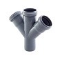 Крестовина ПП для канализации косая 45гр. DN 110-110-110 с уплотнительным кольцом РТП купить в Ярославле | "Проконсим"
