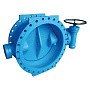 Затвор дисковый поворотный DN 200 PN 10 фланцевый с 2-эксцентриситетом редуктор FAF 38100200