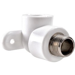  Угольник установочный ПП 16-1/2'' PN 25 белый РВК 21012 (930659308) со склада Проконсим в Ярославле