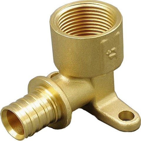 Угольник латунный для PEX труб 20-3/4'' PN 10 под надвижную гильзу с внутренней резьбой ONE PLUS купить в Ярославле | "Проконсим"
