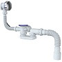 Сифон для ванны Unicorn S102, 40х50 гибкий отвод, 1 1/2'' х40 чаша из нержавеющей стали, круглый перелив купить в Ярославле | "Проконсим"