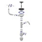 Сифон для мойки Unicorn B430VP, без отвода, 3 1/2'' х40 с отводом для стиральной машины, прямоугольный перелив купить в Ярославле | "Проконсим"