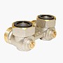 Узел нижнего подключения Vekotrim DN 15 PN 10 угловой двухтрубный20-3/4'' c накидной гайкой, муфта купить в Ярославле | "Проконсим"
